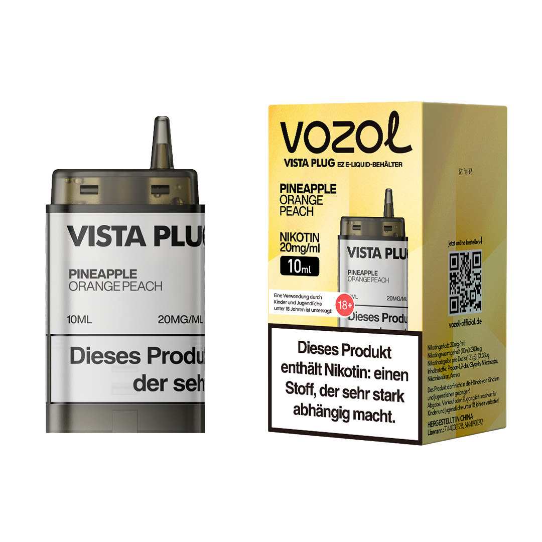 Vozol Vista Plug EZ Pod Pineapple Orange Peach Vozol Vista Plug EZ Pod Pineapple Orange Peach