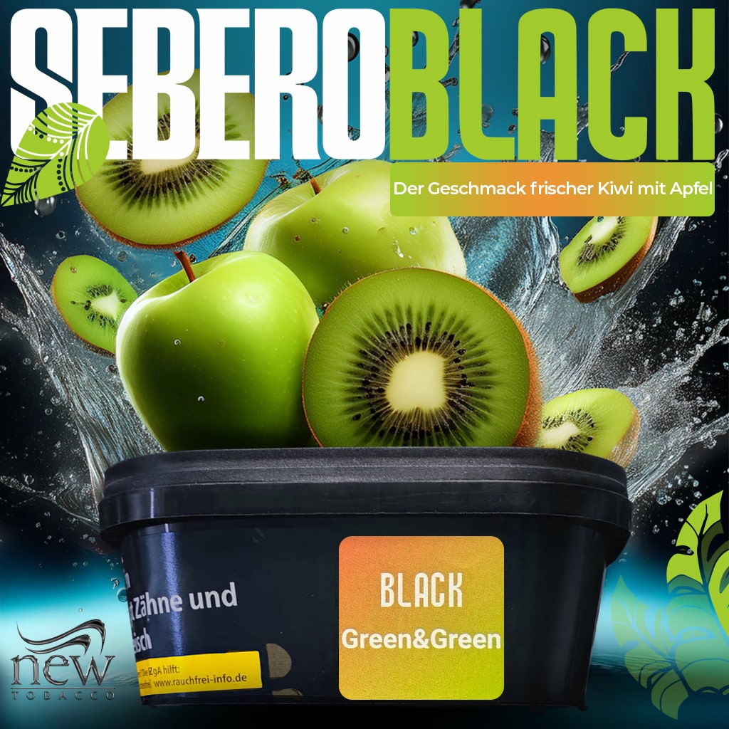 Sebero Black Shisha Tabak - Green & Green 200g