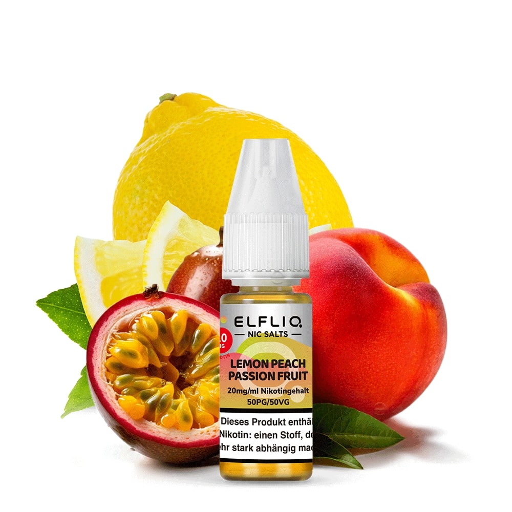 Elfliq Liquid Lemon Peach Passion Fruit 20mg 10ml Elfliq Liquid Lemon Peach Passion Fruit 20mg 10ml