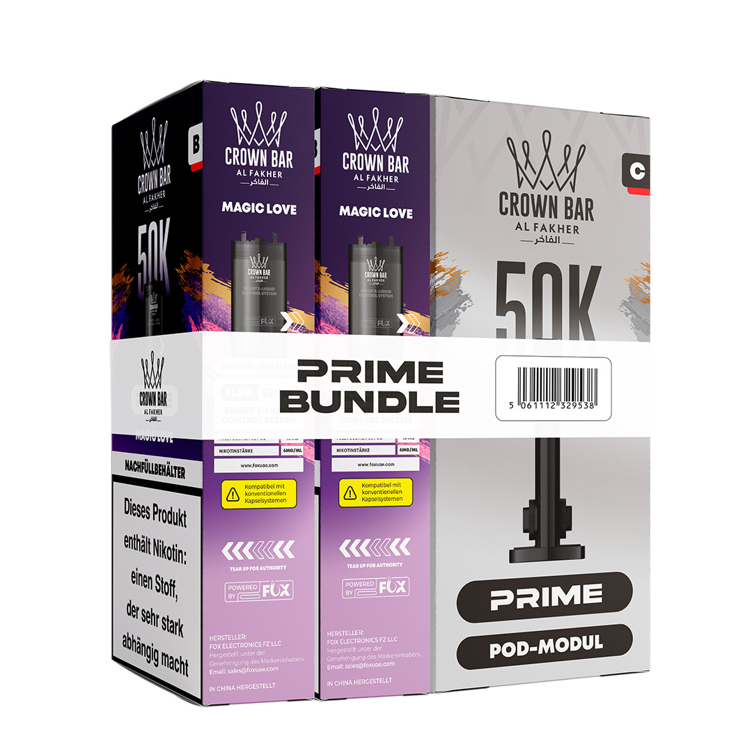 Al Fakher Crown Bar 50k Hypermax Prime Pod Bundle Magic Love