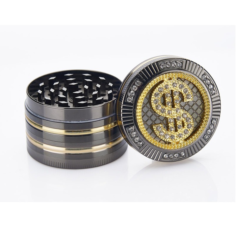 Champ High Grinder Bling Bling Dollar 4-Teilig 50 mm Open Champ High Grinder Bling Bling Dollar 4-Teilig 50 mm Open