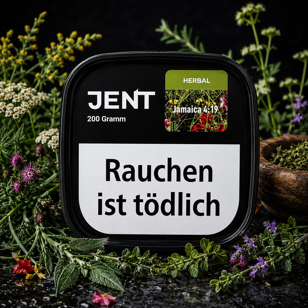 Jent Darkblend Shisha Tabak Herbal Line Jamaica 4:19 200g