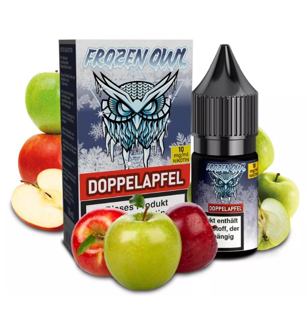 Frozen Owl - Doppelapfel Nikotinsalz Liquid 10ml | 10mg/ml