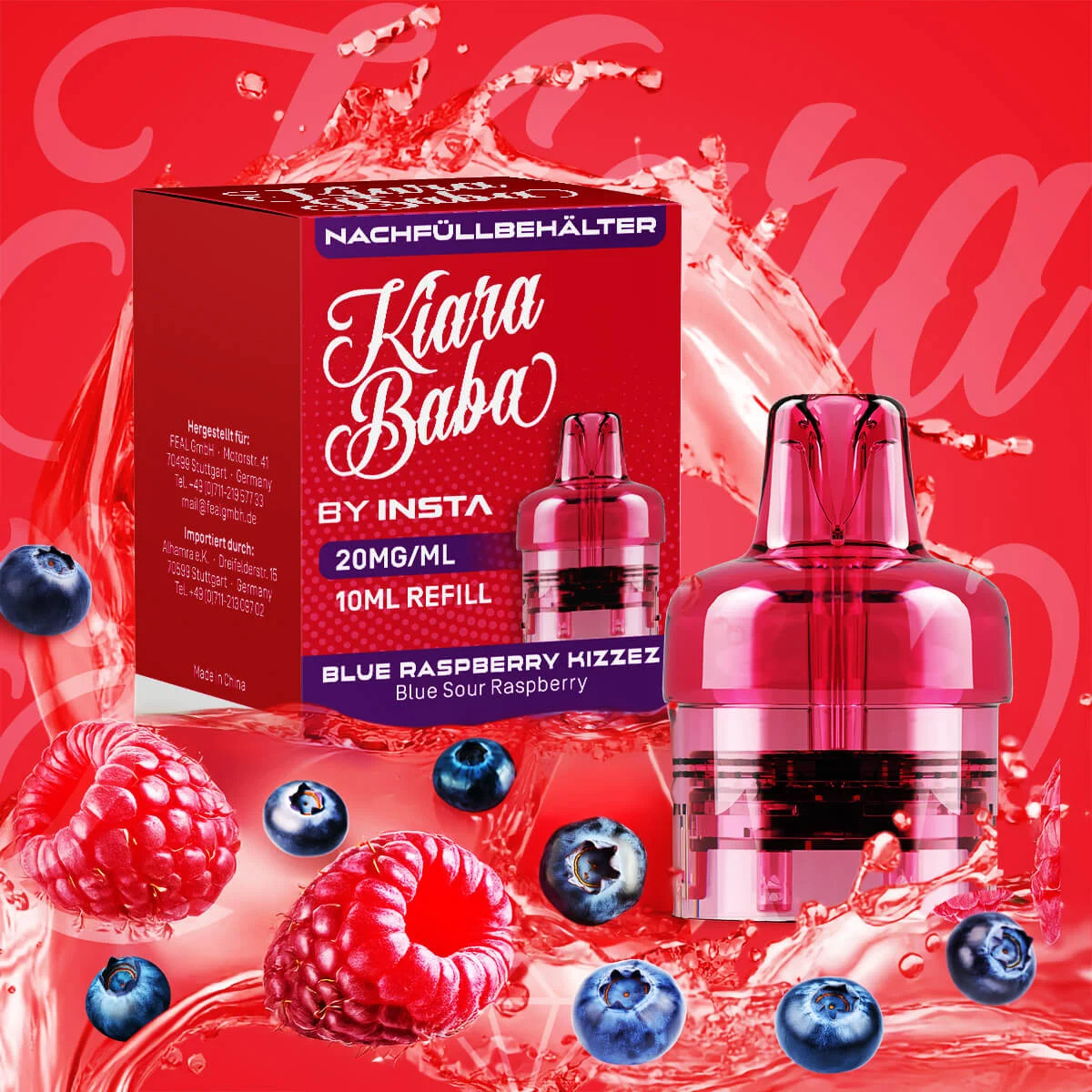 Kiara Baba 10k Pod Blue Raspberry Kizzez 20mg 10ml Kiara Baba 10k Pod Blue Raspberry Kizzez 20mg 10ml