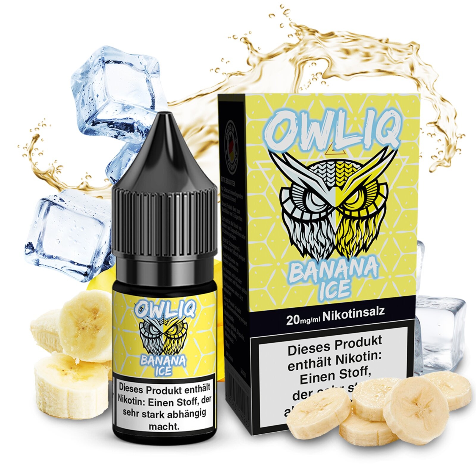 Owliq Liquid Banana Ice 10ml 20mg