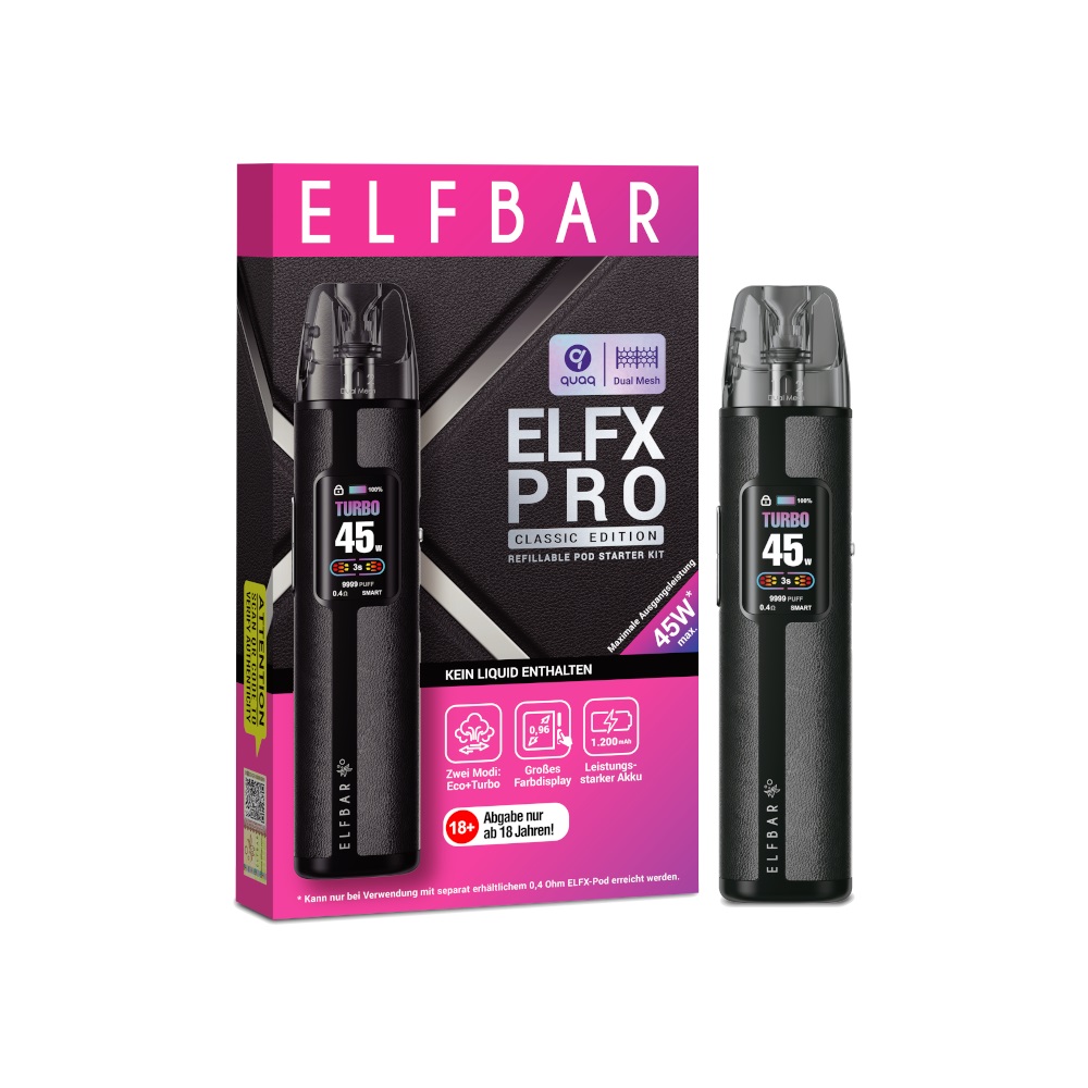Elfbar Elfx Pro Pod Kit Black Elfbar Elfx Pro Pod Kit Black