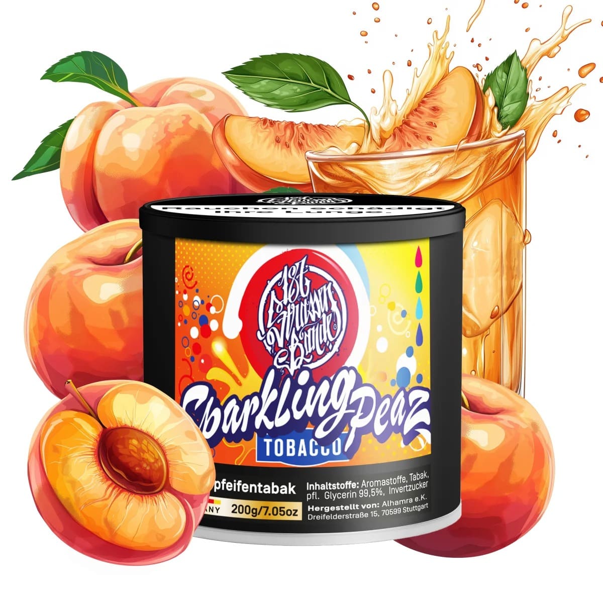 187 Shisha Tabak Sparkling Peaz 200g 187 Shisha Tabak Sparkling Peaz 200g