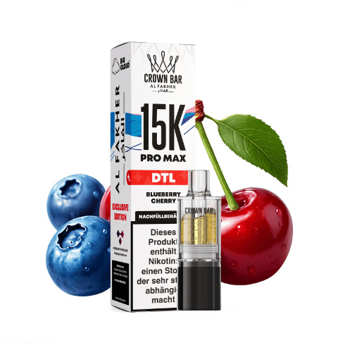 Al Fakher - Crown Bar 15K Pro Max DTL Pod - Blueberry Cherry 10ml