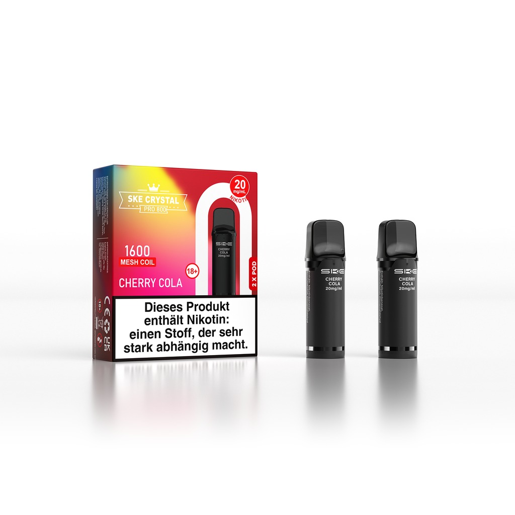 SKE Crystal Pro 800 Pod - Cherry Cola 2% Nikotin (2er Pack) SKE Crystal Pro Pod Cherry Cola