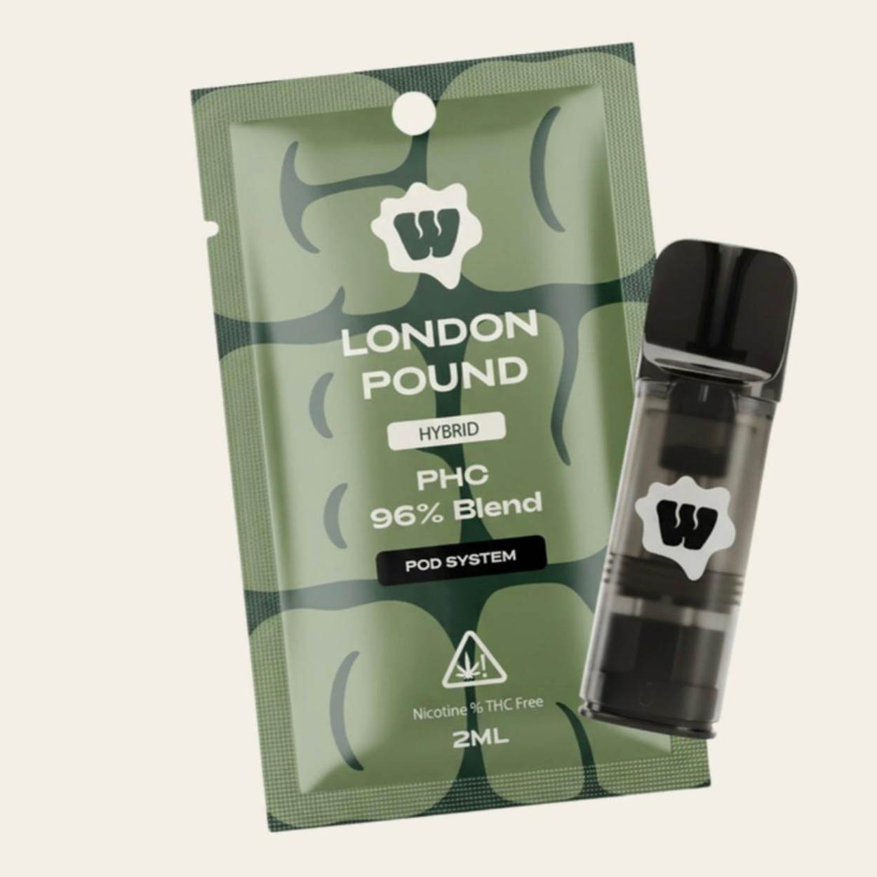 Weed For Friends PHC Vape Pod London Pound 2ml Weed For Friends PHC Vape Pod London Pound 2ml