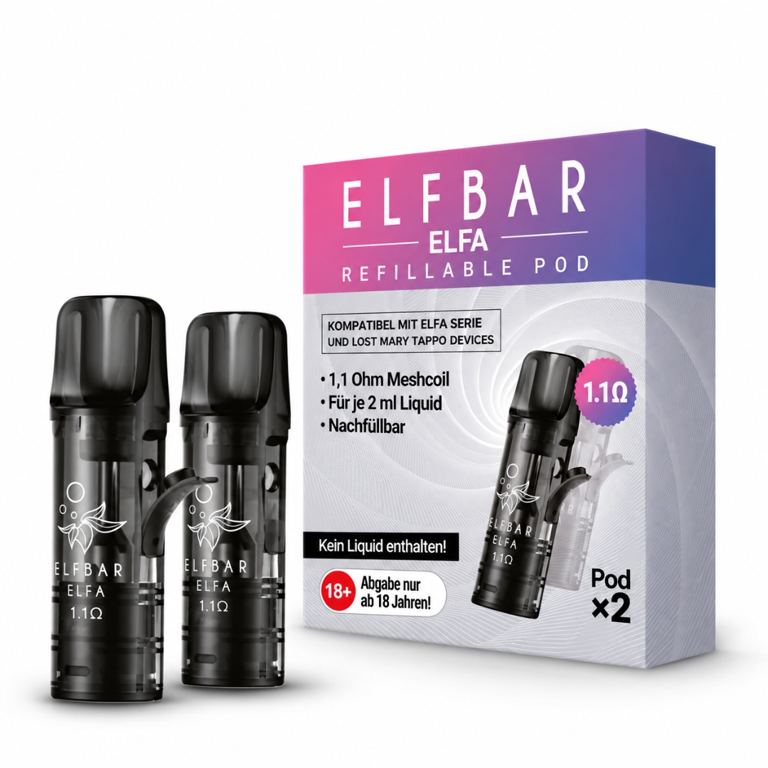Elfbar Elfa Leerpod 2ml Zum Selbstbefüllen 2 Pods 1.1 Ohm Elfbar Elfa Leerpod 2ml Zum Selbstbefüllen 2 Pods 1.1 Ohm