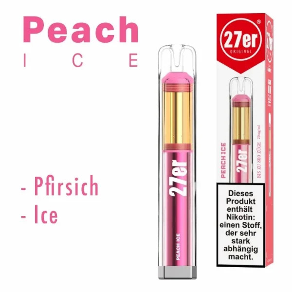 27er by Venookah Einweg E-Zigarette Peach Ice 