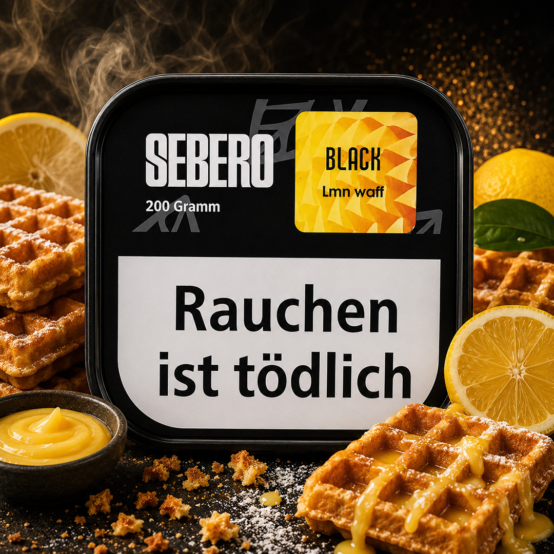 Sebero Black Shisha Tabak Lemon Waffle 200g Sebero Black Shisha Tabak Lmn Waff 200g