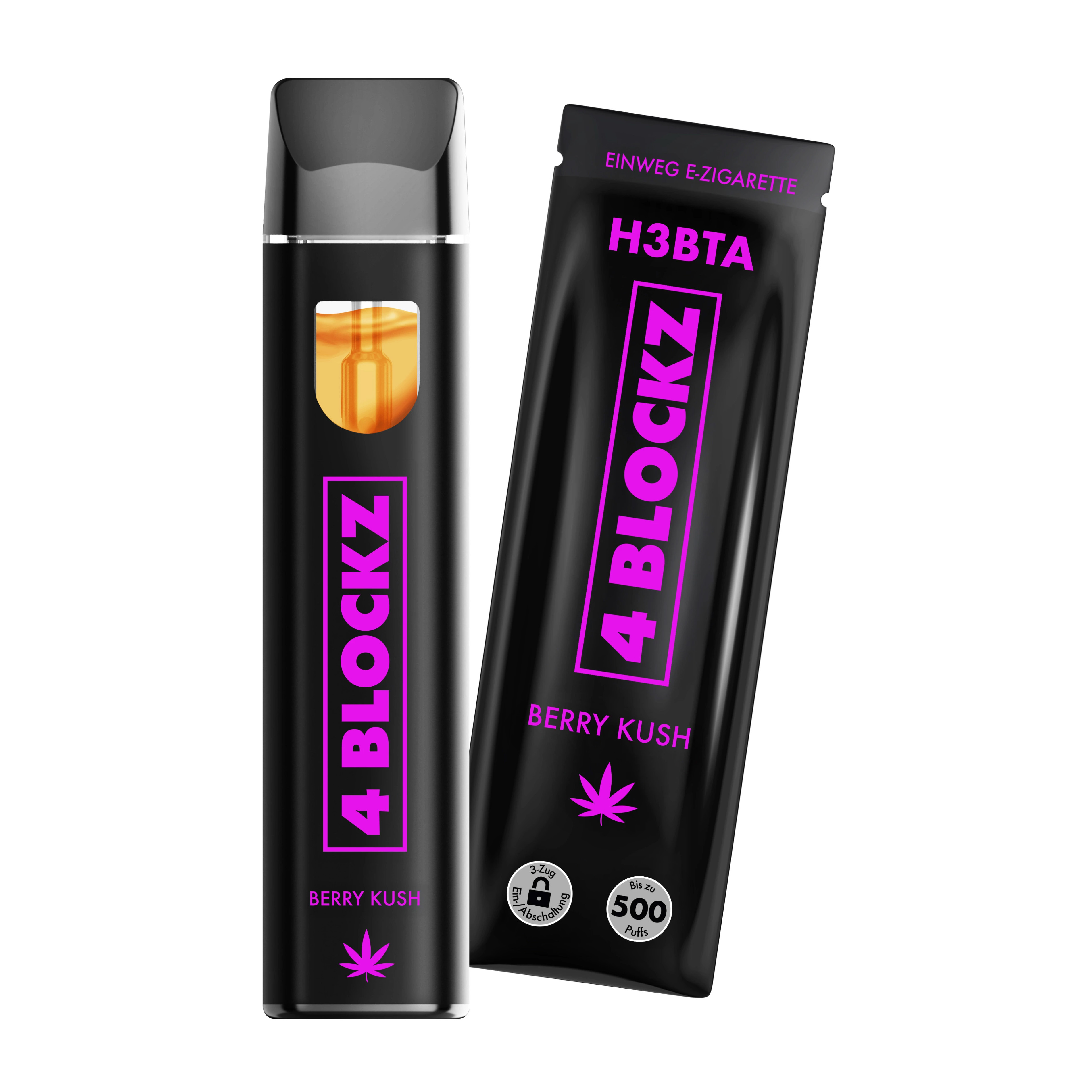 4 Blockz H3BTA Vape - Berry Kush 1ml