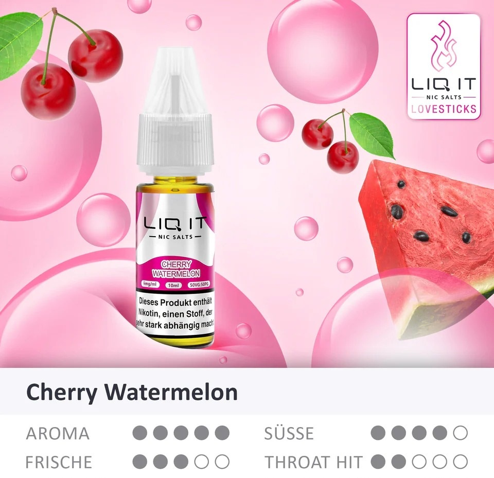 Lovesticks Liq It Liquid Cherry Watermelon 10ml Eigenschaften Lovesticks Liq It Liquid Cherry Watermelon 10ml Eigenschaften