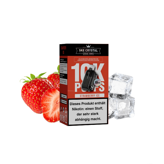 SKE Crystal Edge 10K Pod Strawberry Ice 10ml SKE Crystal Edge 10K Pod Strawberry Ice 10ml