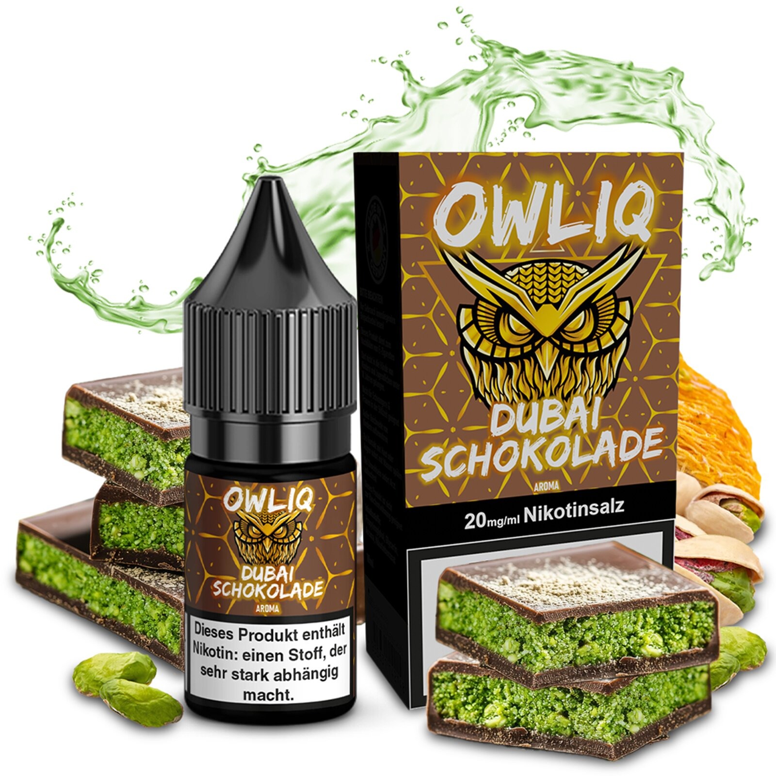 Owliq Liquid Dubai Schokolade 10ml 20mg Owliq Liquid Dubai Schokolade 10ml 20mg