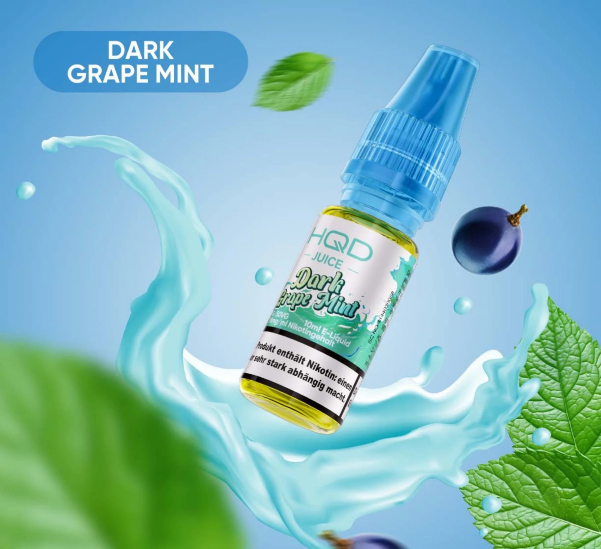 HQD Juice Liquid Dark Grape Mint 10ml 18mg HQD Juice Liquid Dark Grape Mint 10ml 18mg