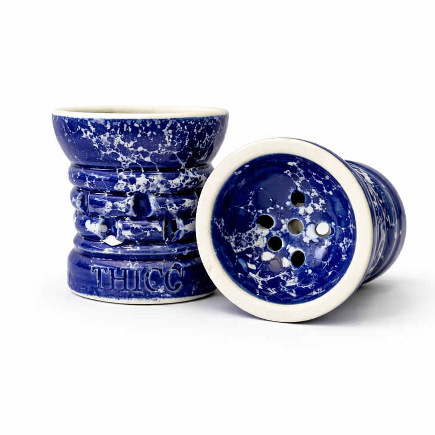 Thicc Bowl Plus Shisha Mehrlochkopf Stena Turkish Blue Marble Thicc Bowl Plus Shisha Mehrlochkopf Stena Turkish Blue Marble