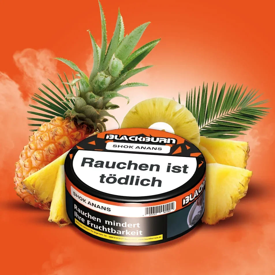Blackburn Shisha Tabak Shok Anans 100g Blackburn Shisha Tabak Shok Anans 100g