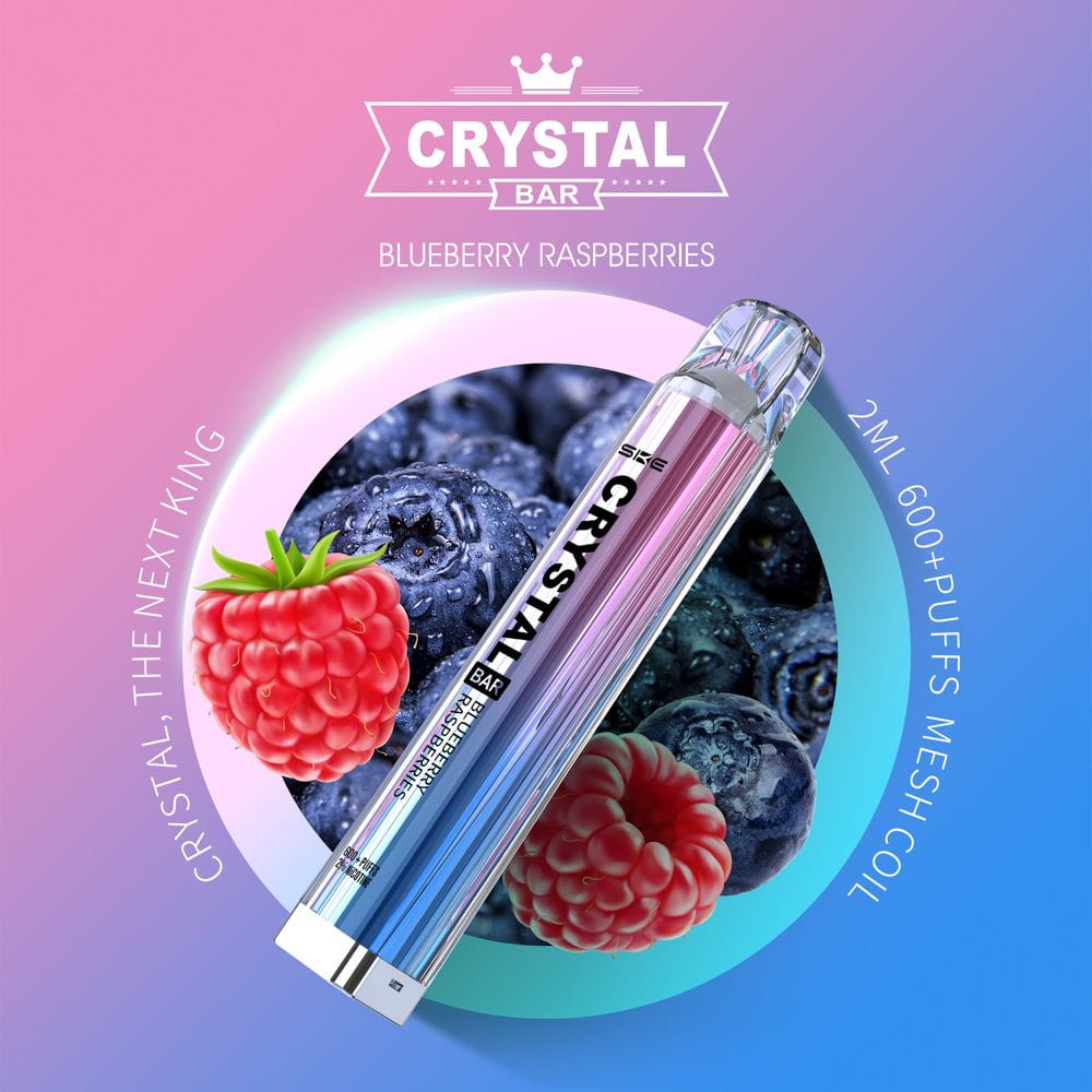Crystal Bar - Blueberry Raspberries 2% Nikotin 600 Züge