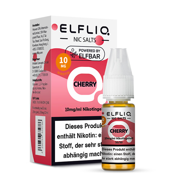 Elfbar Elfliq Cherry 10mg 10ml Elfbar Elfliq Cherry 10mg 10ml