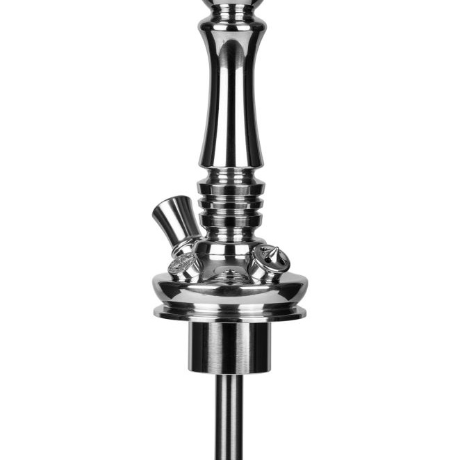 Moze Shisha Tradi L Silver Cut Glass Base Back
