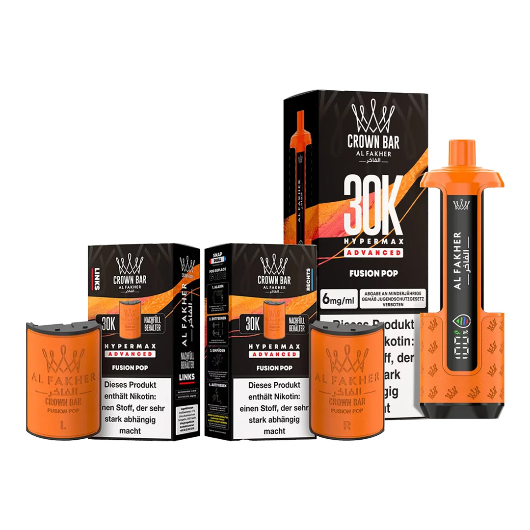 Al Fakher Crown Bar 30K Hypermax Advanced Fusion Pop Al Fakher Crown Bar 30K Hypermax Advanced Fusion Pop