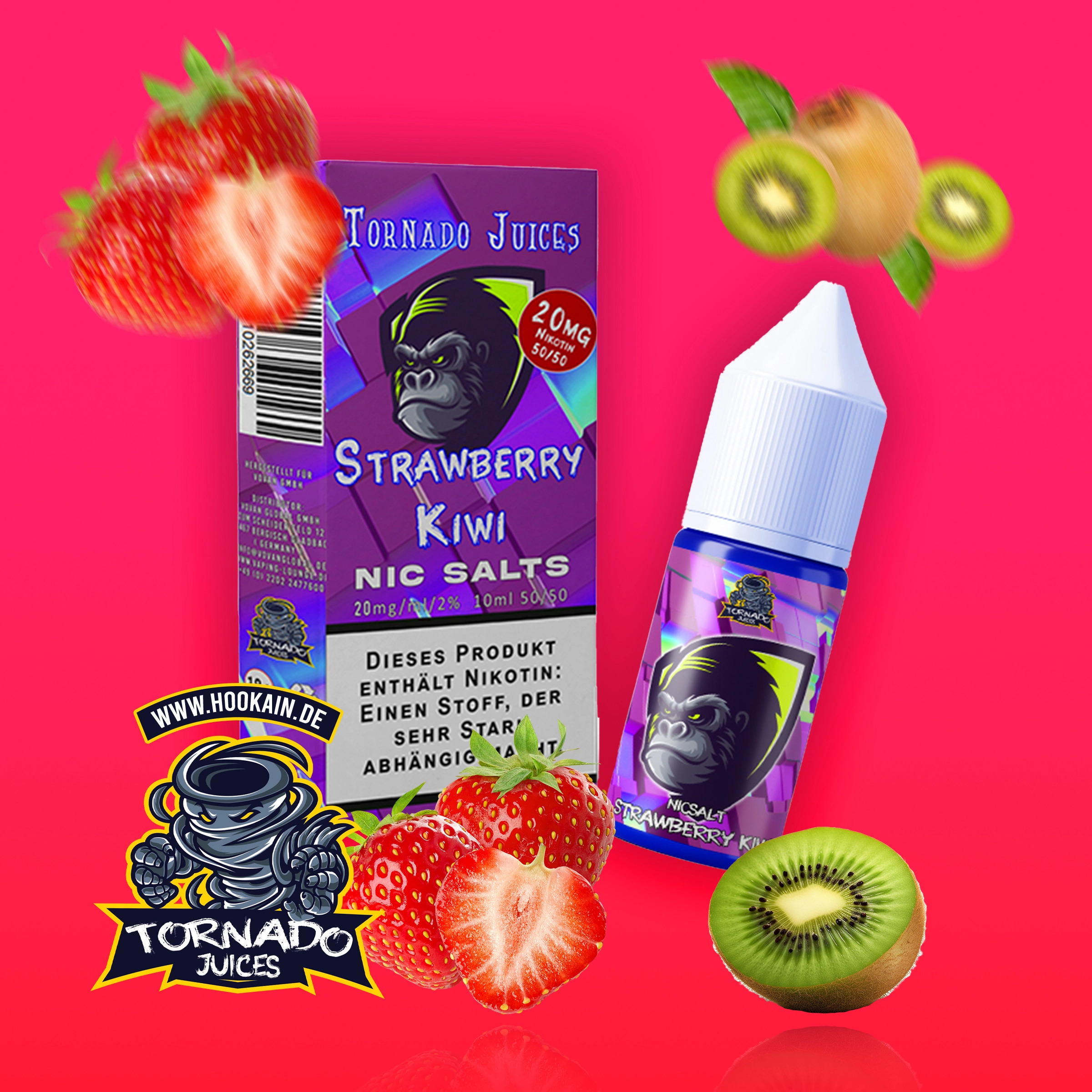 Tornado Juice - Strawberry Kiwi Liquid 10ml | 20mg/ml