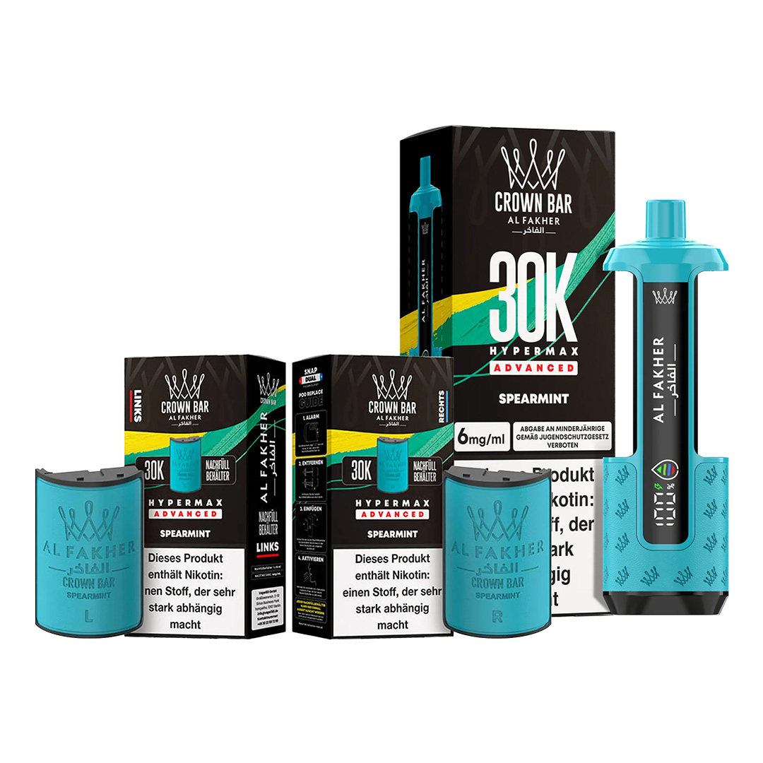 Al Fakher Crown Bar 30K Hypermax Advanced Spearmint Al Fakher Crown Bar 30K Hypermax Advanced Spearmint