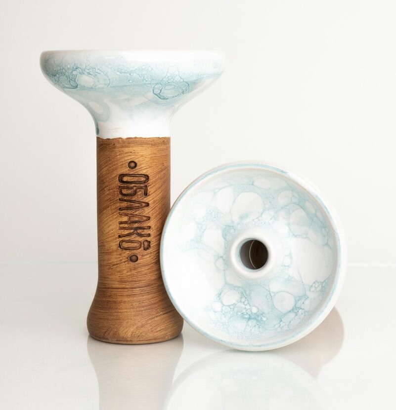 Oblako Phunnel Shisha Kopf Glazed Marble Light Blue White M Oblako Phunnel Shisha Kopf Glazed Marble Light Blue White M