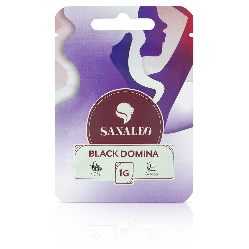 Sanaleo CBD Blüte Black Domina 1g