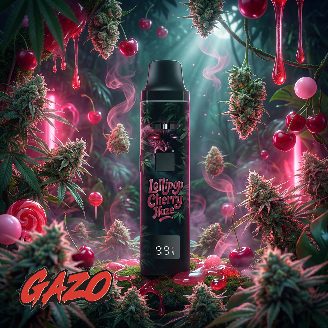 GZUZ GAZO H3BTA Pro Superior Blend Vape Lollipop Cherry Haze 1ml GZUZ GAZO H3BTA Pro Superior Blend Vape Lollipop Cherry Haze 1ml