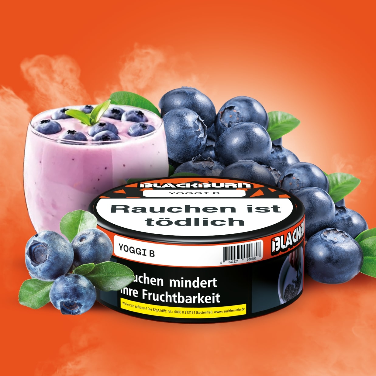 Blackburn Shisha Tabak - Yoggi B / Blueberry 100g