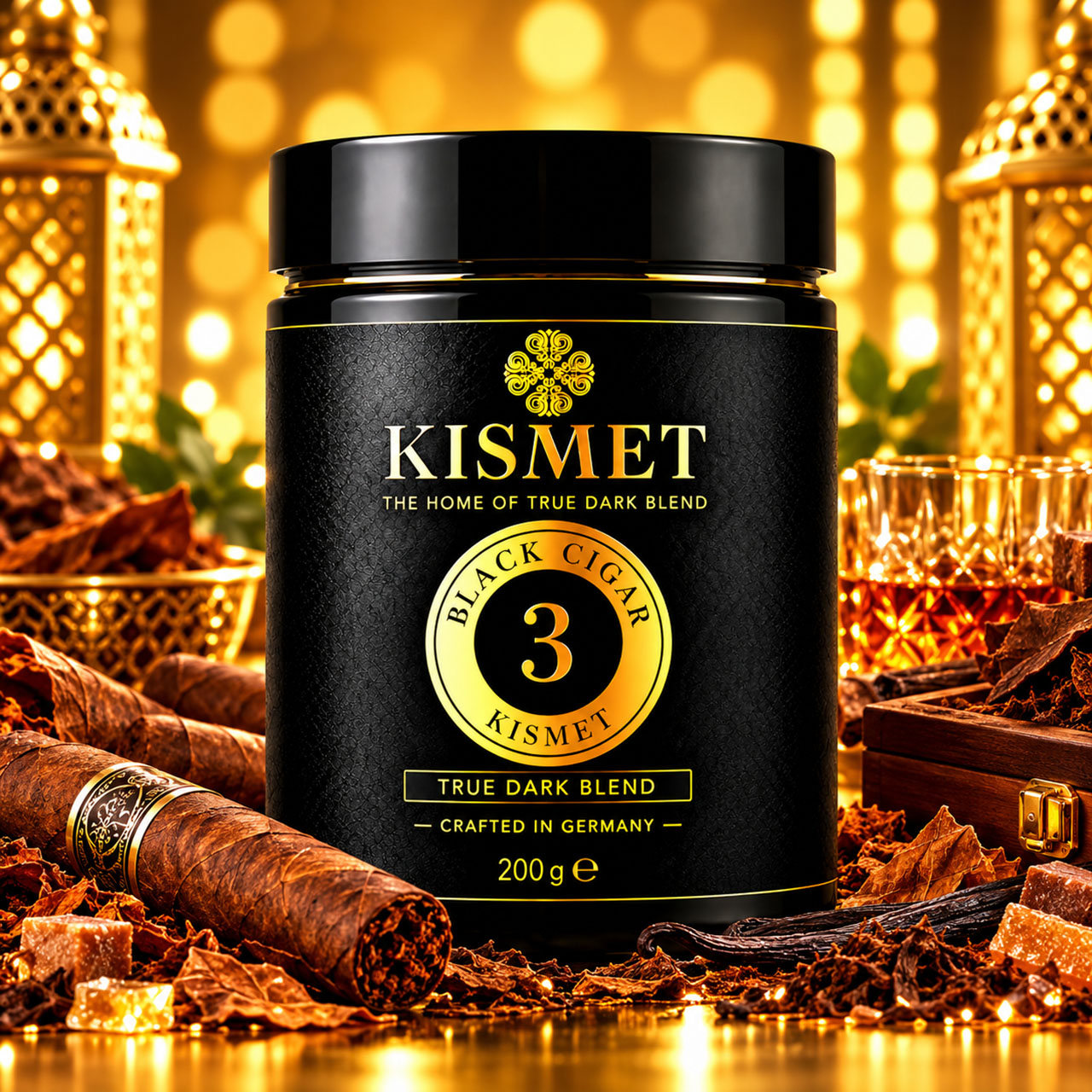 Kismet Darkblend Shisha Tabak Black Cigar #3 200g Kismet Darkblend Shisha Tabak Black Cigar #3 200g