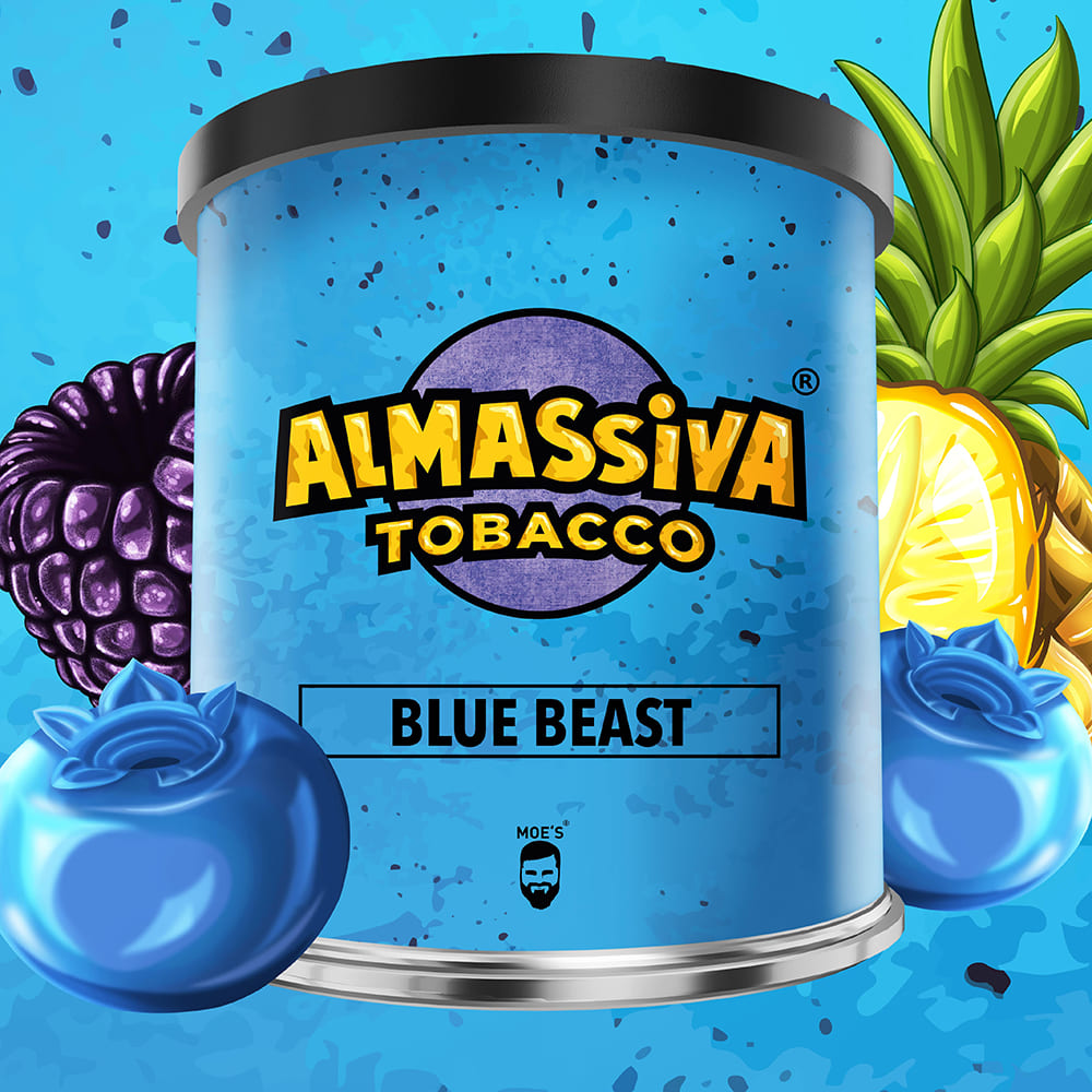 Al Massiva Shisha Tabak Blue Beast 200g Al Massiva Shisha Tabak Blue Beast 200g