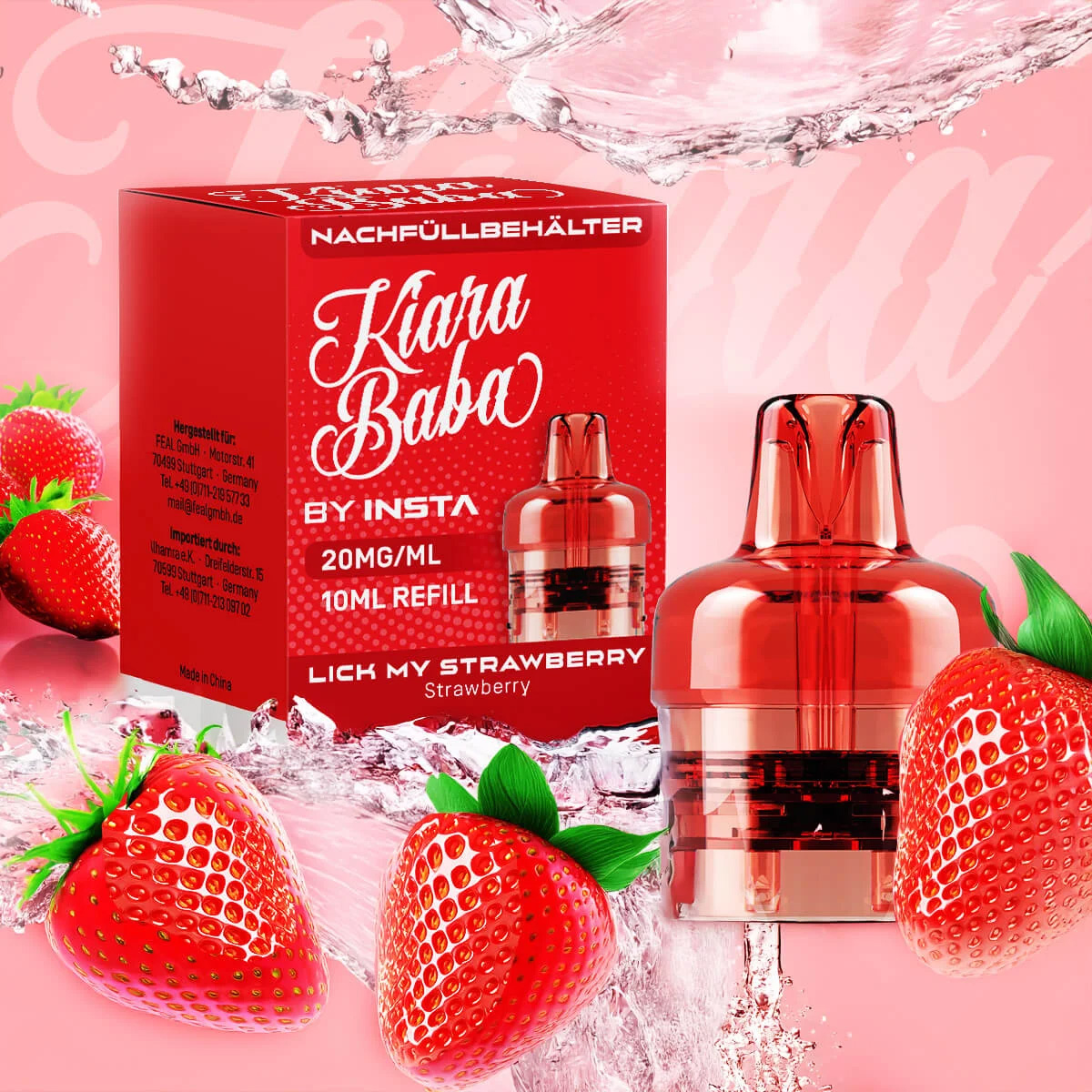 Kiara Baba 10k Pod Lick my Strawberry 20mg 10ml Kiara Baba 10k Pod Lick my Strawberry 20mg 10ml