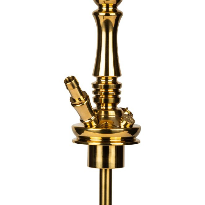 Moze Shisha Tradi L Gold Cut Glass Base Front