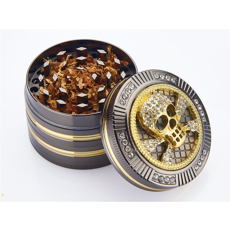 Champ High Grinder Bling Bling Skull 4-Teilig 50 mm Open Champ High Grinder Bling Bling Skull 4-Teilig 50 mm Open