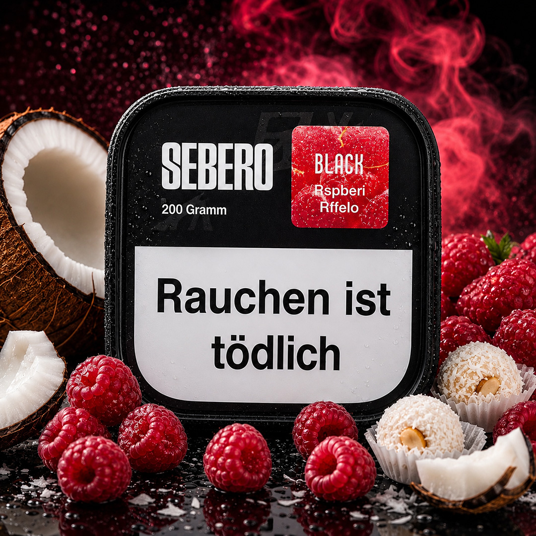 Sebero Darkblend Shisha Tabak Black Rspberi Rffelo 200g Sebero Darkblend Shisha Tabak Black Raspberry Raffaelo 200g