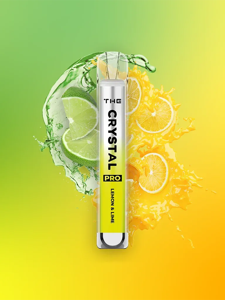 The Crystal Pro - Vape Einweg E-Zigarette Lemon Lime 2% Nikotin 600 Züge