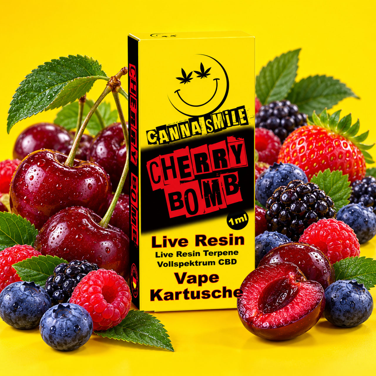 Canna Smile Live Resin CBD Kartusche Cherry Bomb 1ml