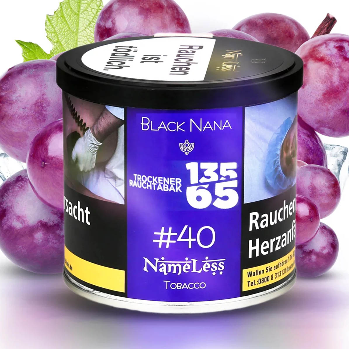 Nameless Dry Base Pfeifentabak - #40 Black Nana 65g