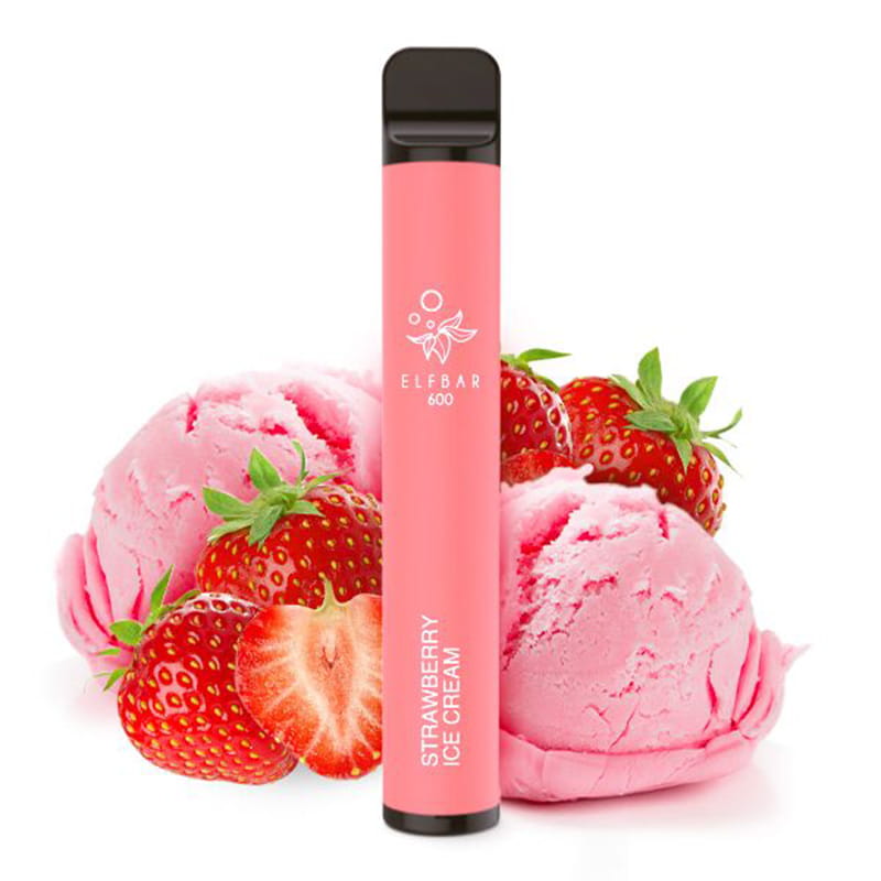 Elfbar 600 - Einweg E-Zigarette Strawberry Ice Cream 2% Nikotin