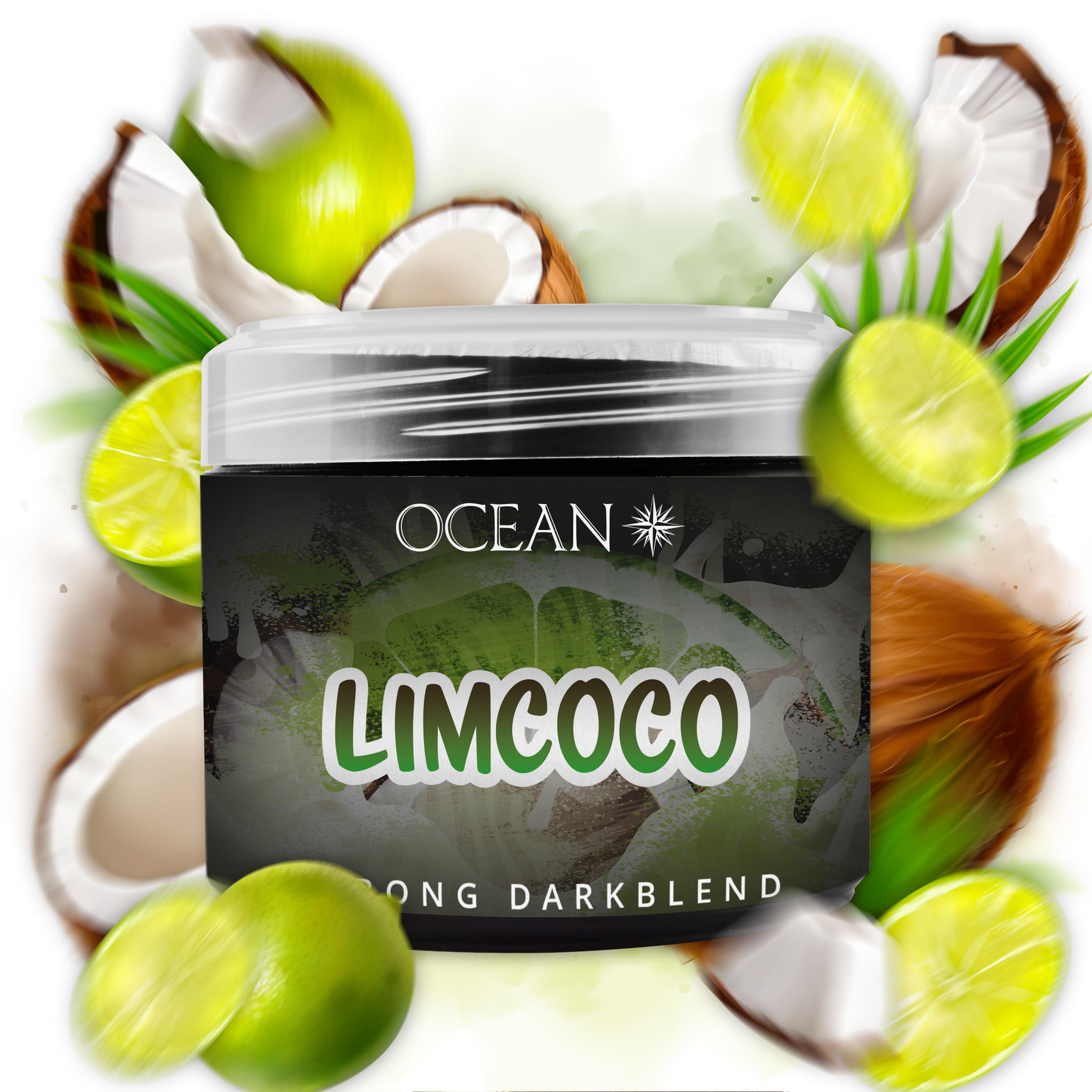 Ocean Strong Limcoco Darkblend Shisha Tabak 200g