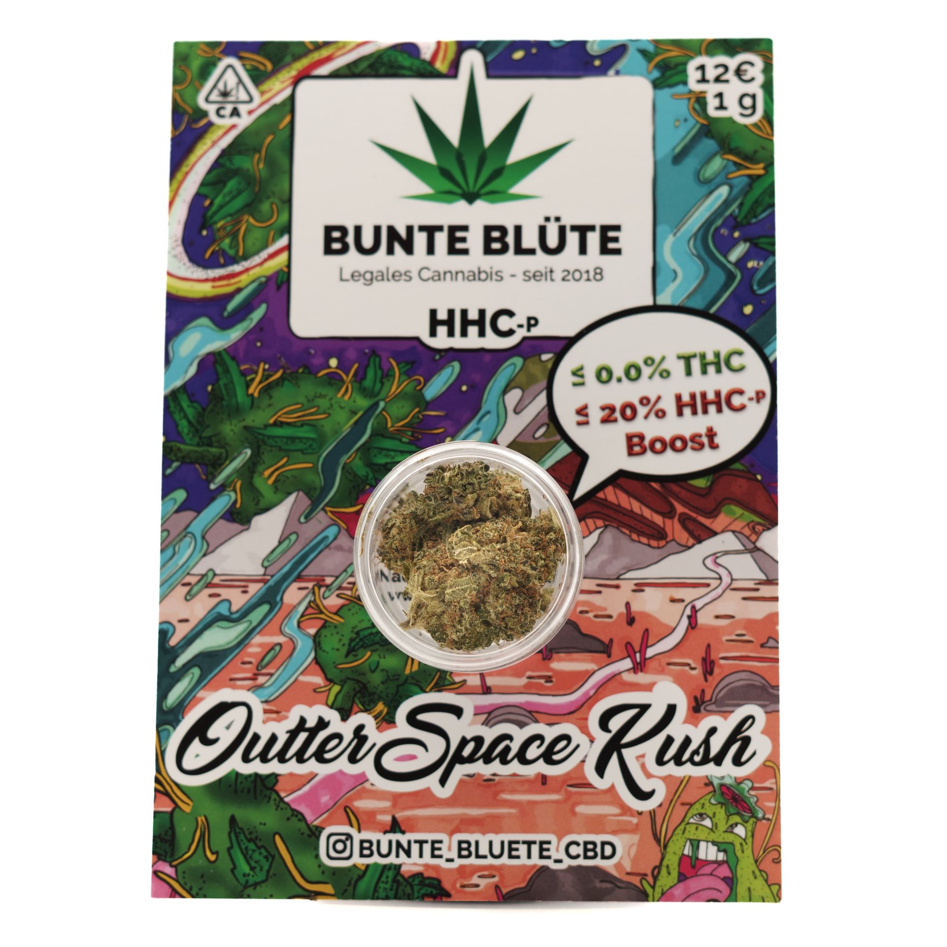 Bunte Blüte HHC-P Blüte - Outer Space Kush 20% 1g
