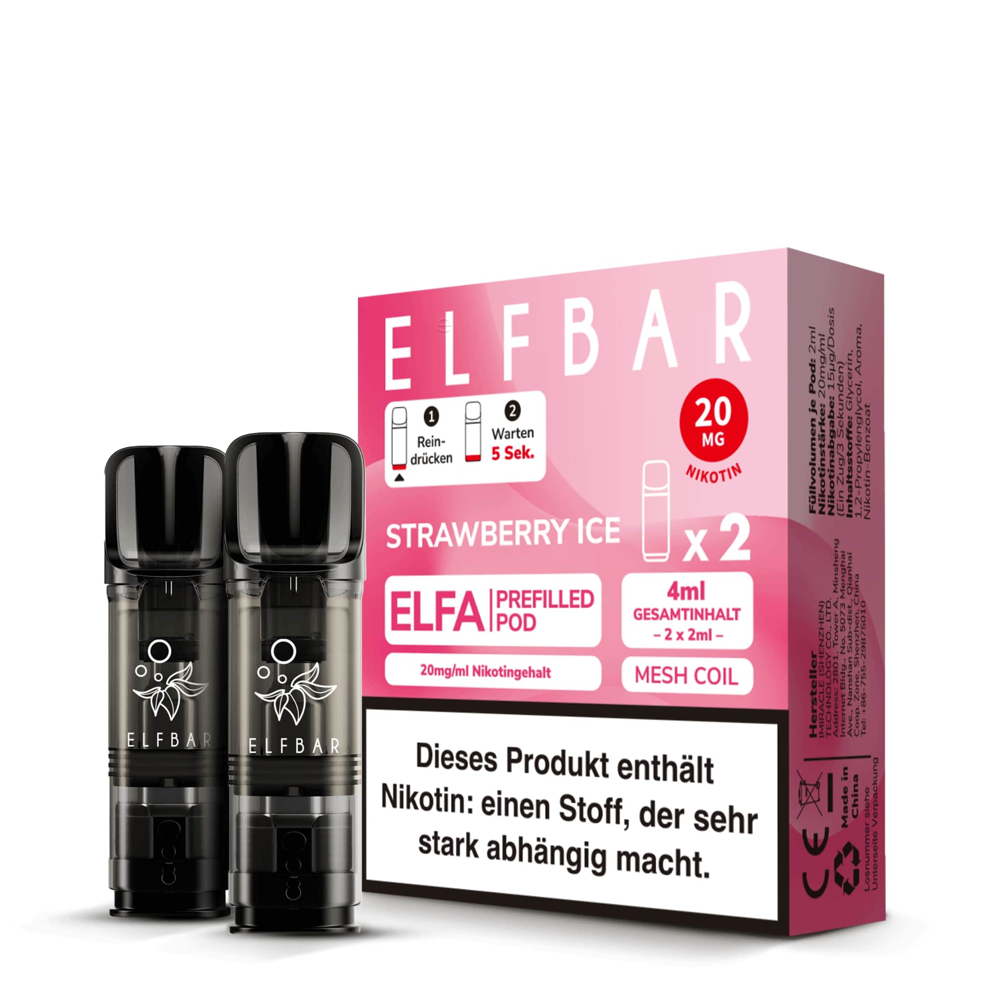Elfbar Elfa Pod System Strawberry Ice