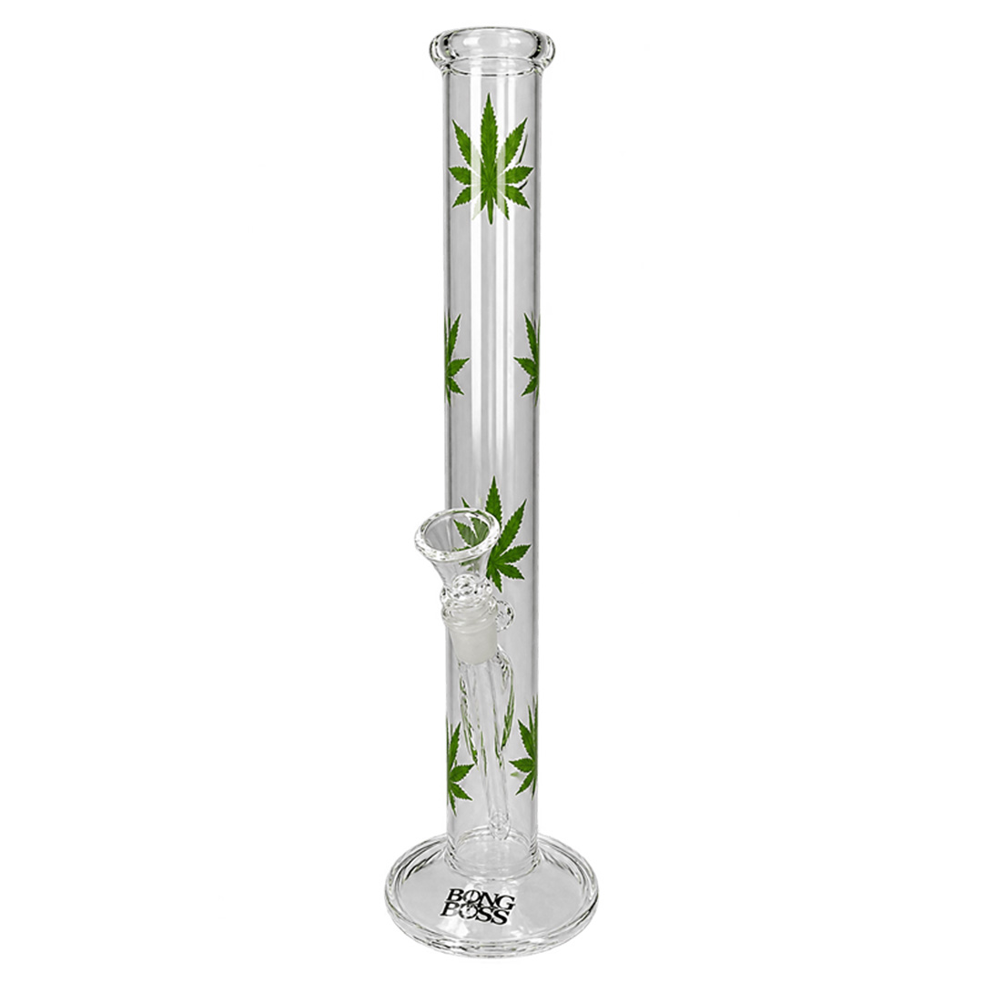 Bong Boss - Glasbong Hanfblatt Grün 35cm Bong Boss - Glasbong Hanfblatt Grün 35cm