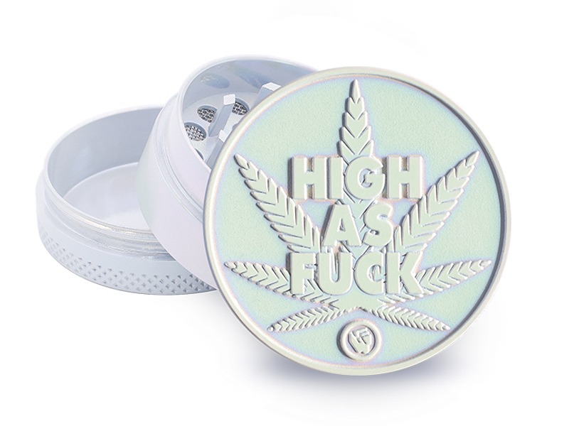 Fire Flow - Grinder "High as Fuck" Icy Pearl 3 teilig Ø 4cm