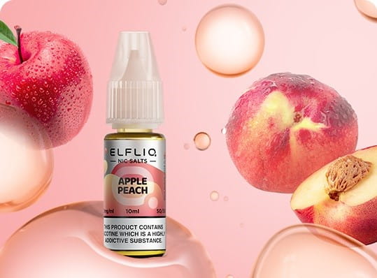 Elfliq_Apple_Peach Elfliq - Apple Peach Nikotinsalz Liquid 10ml l 20mg/ml